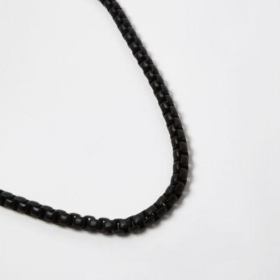 Black matte chain necklace